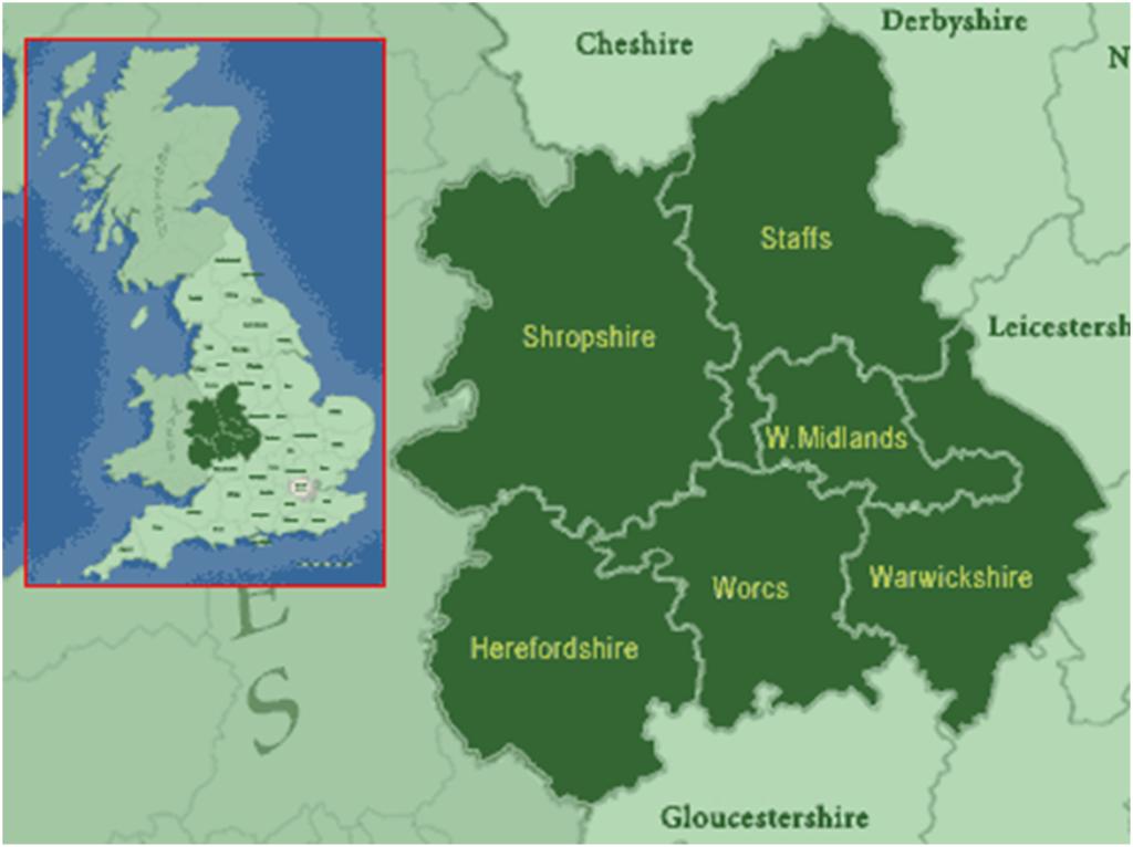 map uk midlands the deanery and rotations map uk midlands the deanery and rotations